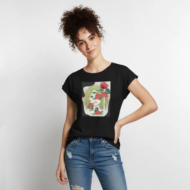 Girl with Rose Vine