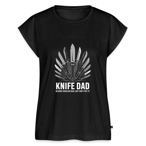 Knife Dad Because Regular Dads Just Don't Cut It! - Women's Premium Roll Up Sleeve T-Shirt