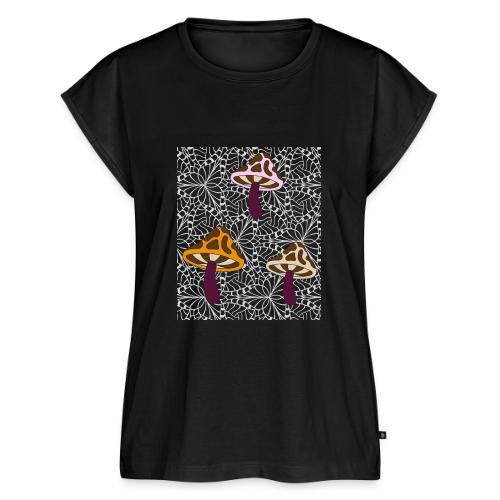 Fall Season Mushroom Designs - Women's Premium Roll Up Sleeve T-Shirt