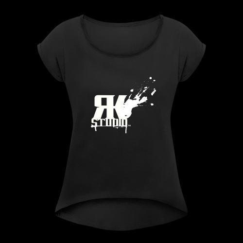 RKStudio White Logo Version - Women's Roll Cuff T-Shirt