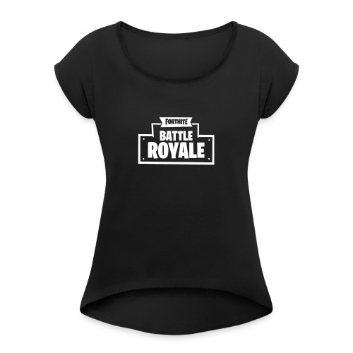 Fortnite Battle Royale Logo - Women's Roll Cuff T-Shirt