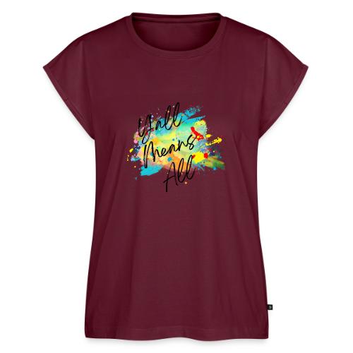 Y'all Means All - Women's Premium Roll Up Sleeve T-Shirt