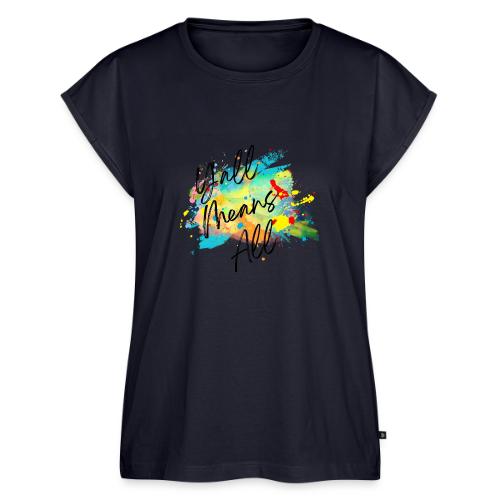 Y'all Means All - Women's Premium Roll Up Sleeve T-Shirt