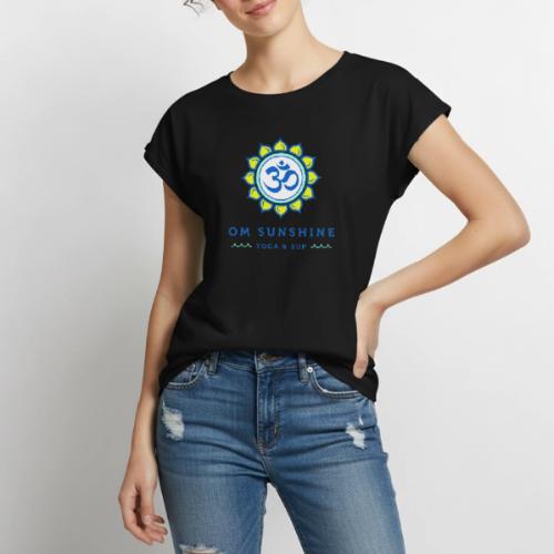 Om Sunshine Yoga transparent back original file - Women's Premium Roll Up Sleeve T-Shirt