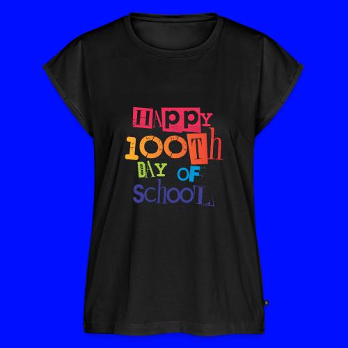 Happy 100th Day of School - Women's Premium Roll Up Sleeve T-Shirt