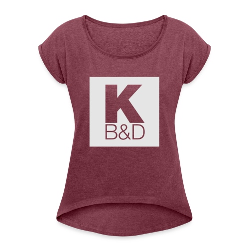 KBD_White - Women's Roll Cuff T-Shirt