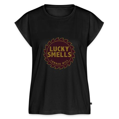 Lucky Smells Lumber MIll - Women's Premium Roll Up Sleeve T-Shirt