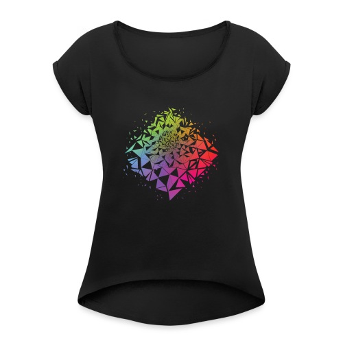 Geometric Shapes - Women's Roll Cuff T-Shirt