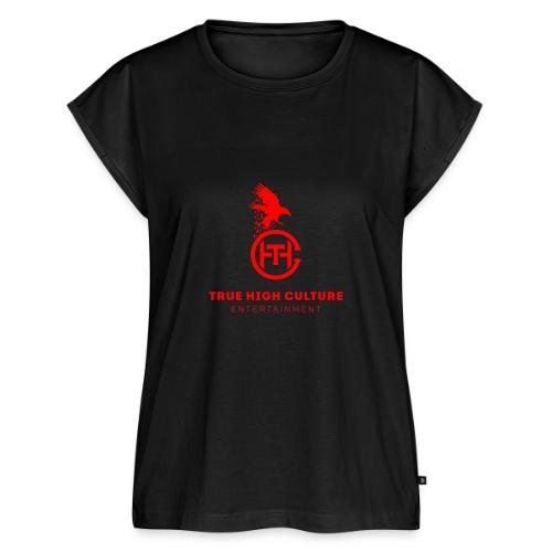 THC logo Red - Women's Premium Roll Up Sleeve T-Shirt