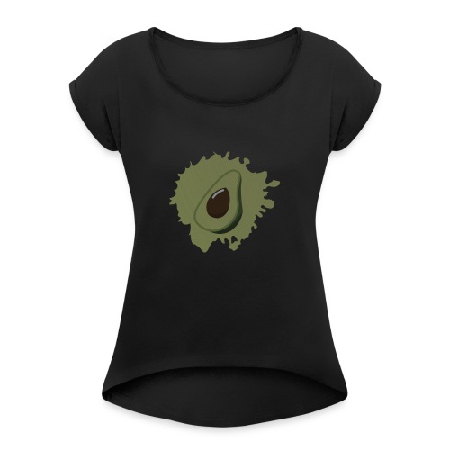 Avocado splat - Women's Roll Cuff T-Shirt