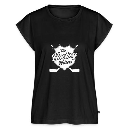 RETRO Throwback Logo - White - Women's Premium Roll Up Sleeve T-Shirt