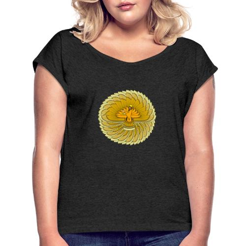 Farvahar Colorful Circle - Women's Roll Cuff T-Shirt