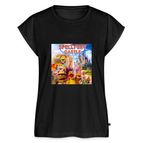 SPELLFURY CASTLE - Women's Premium Roll Up Sleeve T-Shirt
