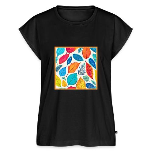 Chromatic Canopy: Exquisite Leaf Art - Women's Premium Roll Up Sleeve T-Shirt
