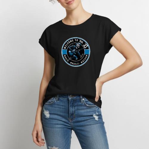 Welcome to the D® Guitar Jam 6 - Women's Premium Roll Up Sleeve T-Shirt