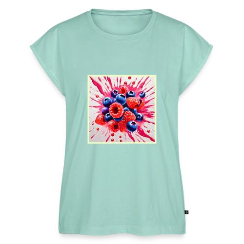 Summer Berry Sensation - Women's Premium Roll Up Sleeve T-Shirt