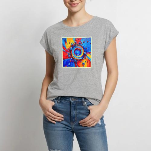 Vibrant Berry Vortex - Women's Premium Roll Up Sleeve T-Shirt