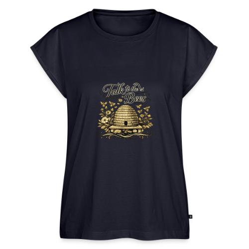 Talk To The Bees - Women's Premium Roll Up Sleeve T-Shirt