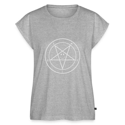Smile Pentagram - Women's Premium Roll Up Sleeve T-Shirt