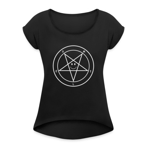 Smile Pentagram - Women's Roll Cuff T-Shirt