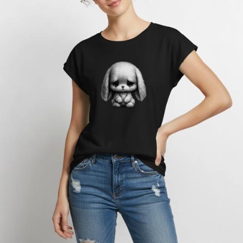 Sad Puppy Meme with Puppy Standing - Women's Premium Roll Up Sleeve T-Shirt