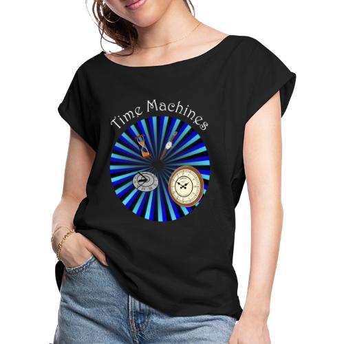 Time Machines Space Vortex - Women's Roll Cuff T-Shirt