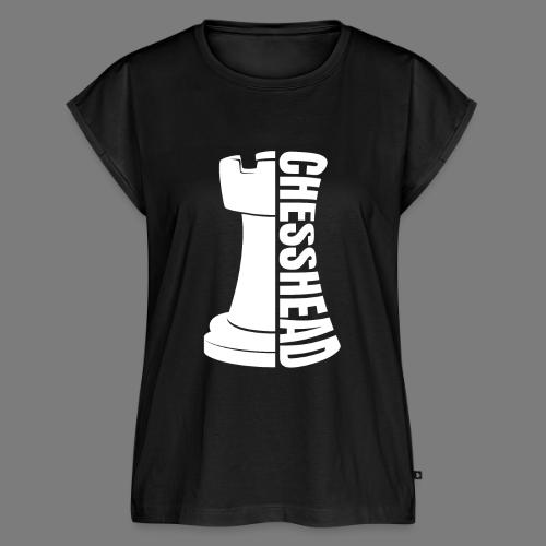 Chesshead Design for Chess Fans - Women's Premium Roll Up Sleeve T-Shirt