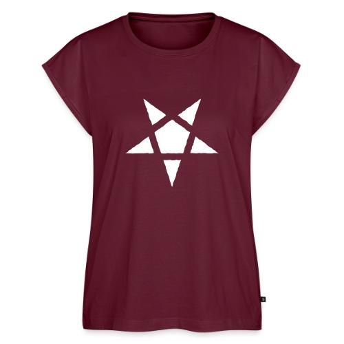 Rugged Pentagram - Women's Premium Roll Up Sleeve T-Shirt