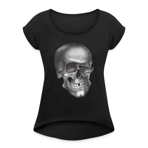 twinkle skull - Women's Roll Cuff T-Shirt