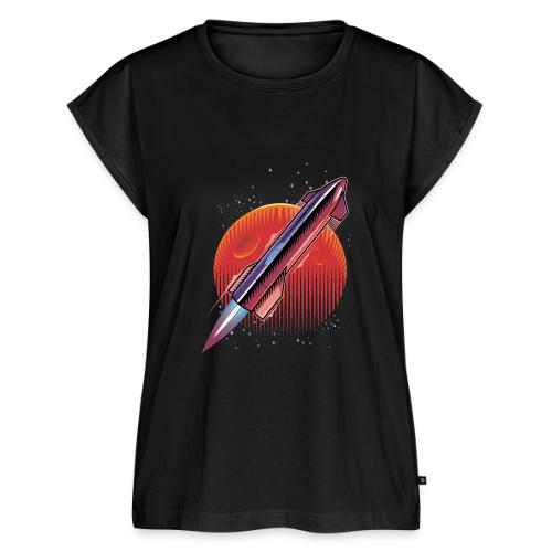 Mars Here We Come - No Text - Women's Premium Roll Up Sleeve T-Shirt