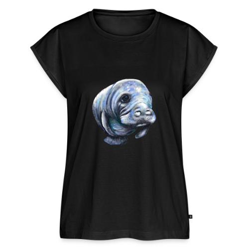Manatee - Women's Premium Roll Up Sleeve T-Shirt