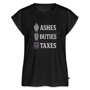 Mortuary Science Dark Humor Death Positive - Women's Premium Roll Up Sleeve T-Shirt - black - Front - AI Model Female 180 light (180cm)