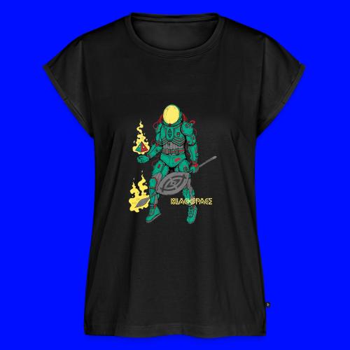 Afronaut - Women's Premium Roll Up Sleeve T-Shirt