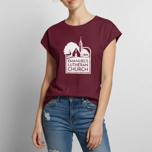 Single Vertical white2 - Women's Premium Roll Up Sleeve T-Shirt