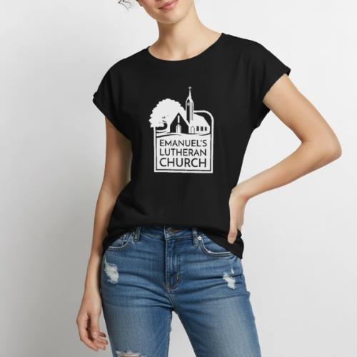 Single Vertical white2 - Women's Premium Roll Up Sleeve T-Shirt