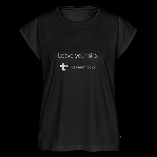 Leave Your Silo - Women's Premium Roll Up Sleeve T-Shirt