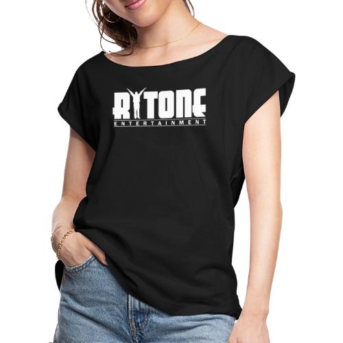 Rytone Logo White - Women's Roll Cuff T-Shirt
