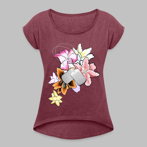 Flower - Women's Roll Cuff T-Shirt