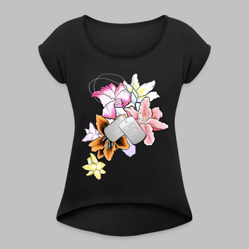 Flower - Women's Roll Cuff T-Shirt