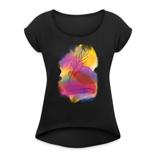 Feather - Women's Roll Cuff T-Shirt