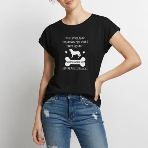 My Best Friend Is Alpine Dachsbracke Cool Gift - Women's Premium Roll Up Sleeve T-Shirt