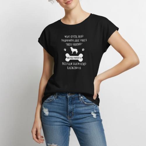 My Best Friend Is Belgian Shepherd Laekenois Cool - Women's Premium Roll Up Sleeve T-Shirt