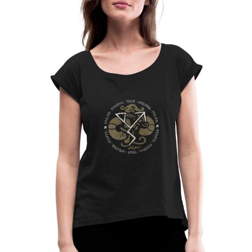 Witness True Sorcery Emblem (Alu, Alu laukaR!) - Women's Roll Cuff T-Shirt