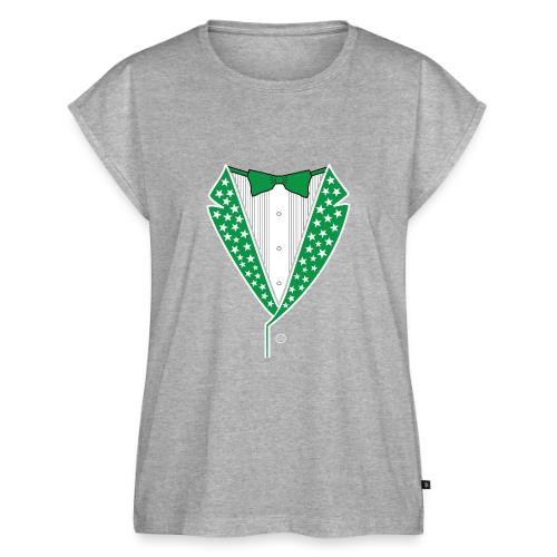 Star Tuxedo in Green PNG - Women's Premium Roll Up Sleeve T-Shirt