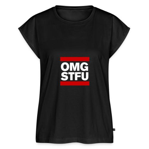 OMG STFU (white/color) - Women's Premium Roll Up Sleeve T-Shirt