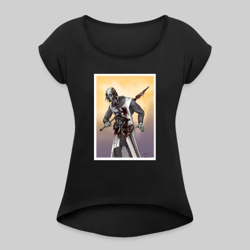Zombie Crusader - Women's Roll Cuff T-Shirt