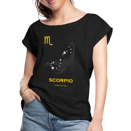 Scorpio zodiac astrology horoscope - Women's Roll Cuff T-Shirt