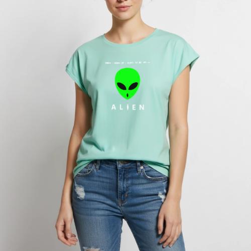 When I Grow Up I Want To Be An Alien - Women's Premium Roll Up Sleeve T-Shirt