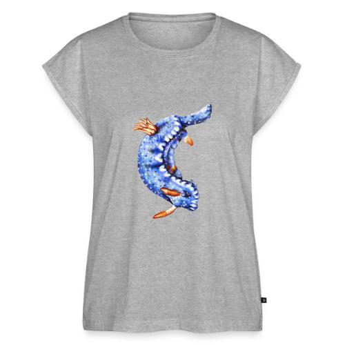 Blue Sea slug - Women's Premium Roll Up Sleeve T-Shirt