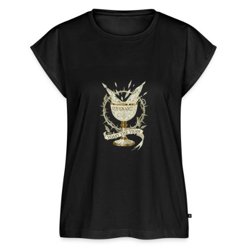 Frosted Chalice Covenant T-Shirt - Women's Premium Roll Up Sleeve T-Shirt